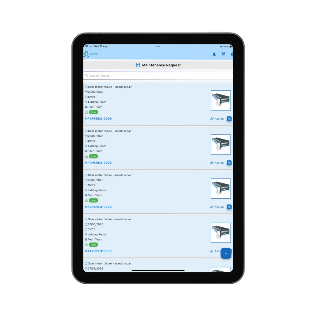 Tablet App – MAAPS CMMS